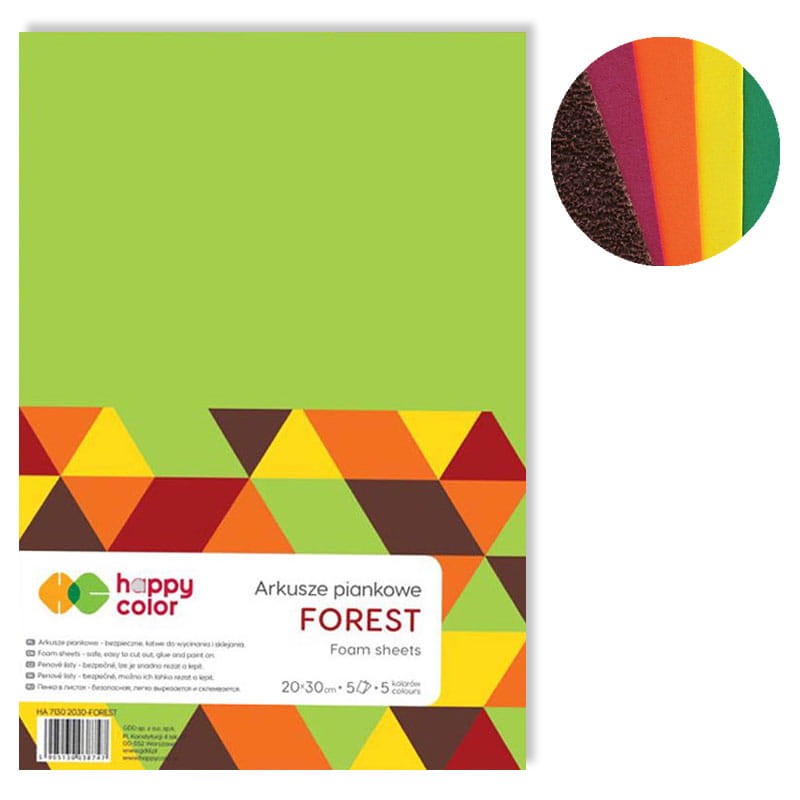 Arkusze piankowe Happy Color 20x30 cm - FOREST