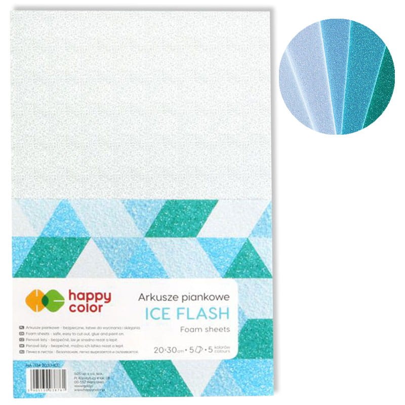 Arkusze piankowe Happy Color 20x30 cm - ICE FLASH