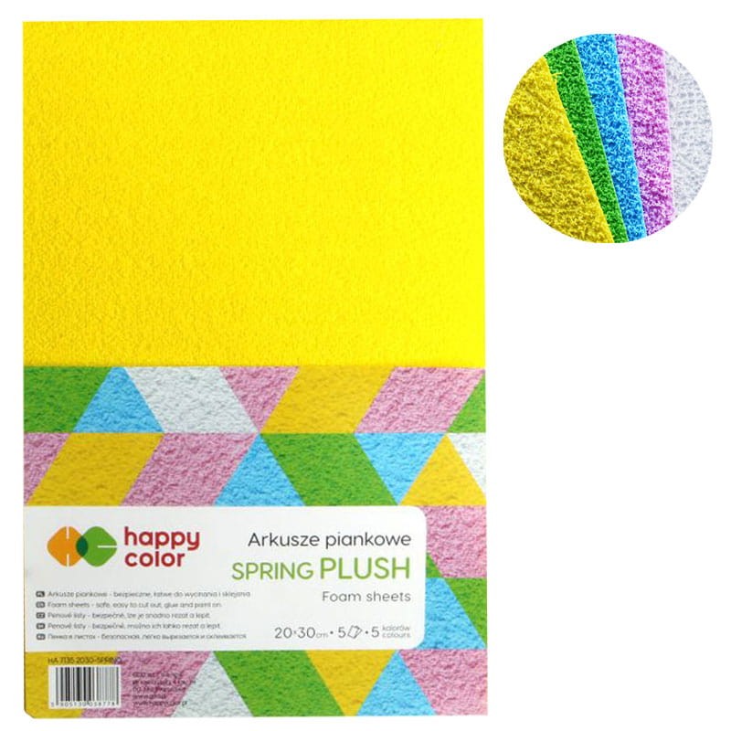 Arkusze piankowe Happy Color 20x30 cm - SPRING PLUSH