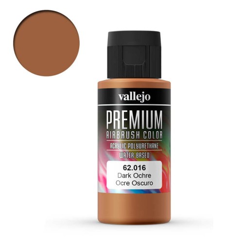 Farba akrylowa do aerografu Vallejo Premium 60 ml - 016 Ochra ciemna