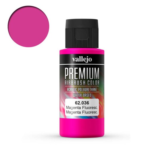 Farba akrylowa do aerografu Vallejo Premium 60 ml - 036 Magenta Fluo