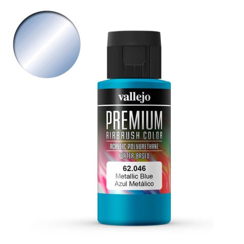 Farba akrylowa do aerografu Vallejo Premium 60 ml - 046 Błękit Metaliczny
