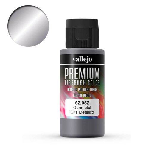 Farba akrylowa do aerografu Vallejo Premium 60 ml - 052 Szary Metaliczny