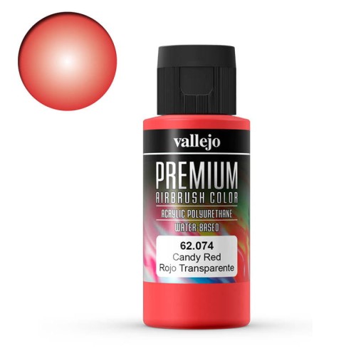 Farba akrylowa do aerografu Vallejo Premium 60 ml - 074 Czerwony Cukierkowy