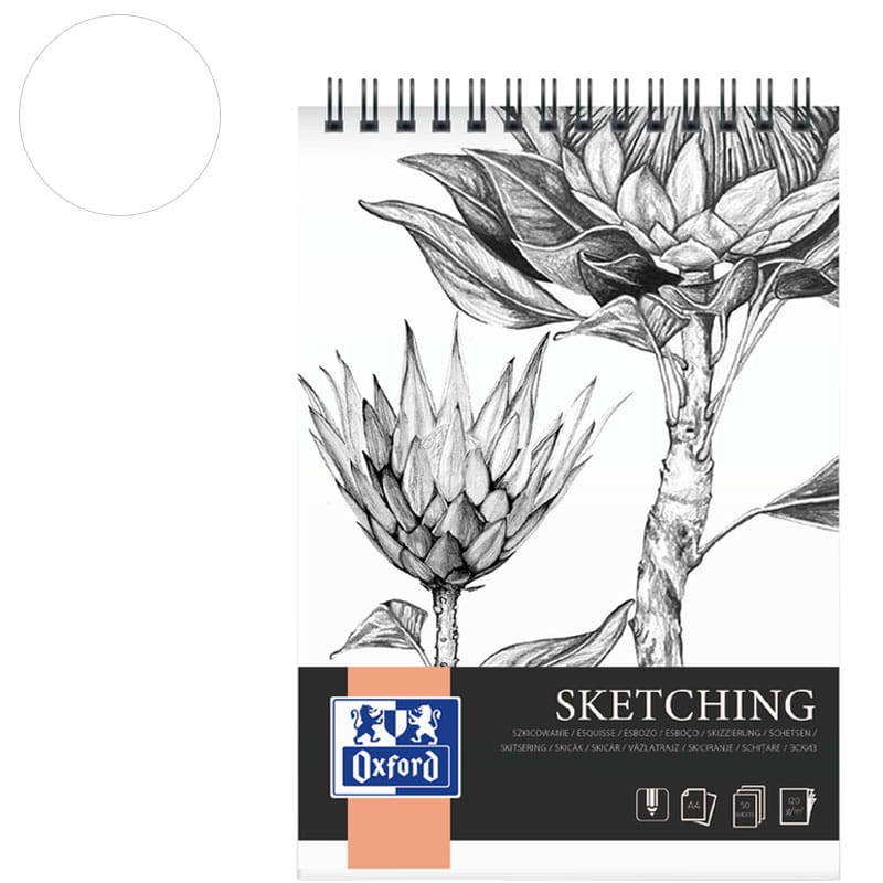 Blok do szkicu Oxford - A4, 120 g, 50 ark., spirala