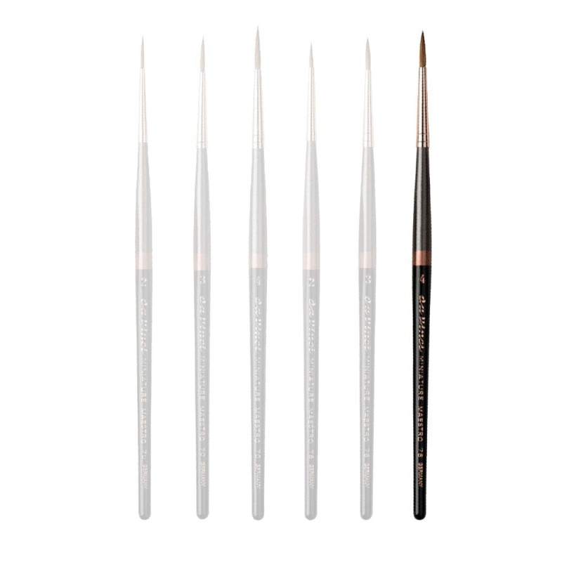 Pędzel naturalny da Vinci Miniature - Maestro 76 Kolinsky Red Sable - 4 - short & pointed 03