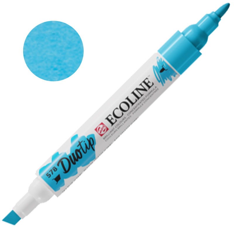 Marker Ecoline Duotip 578 Sky Blue Cyan 01