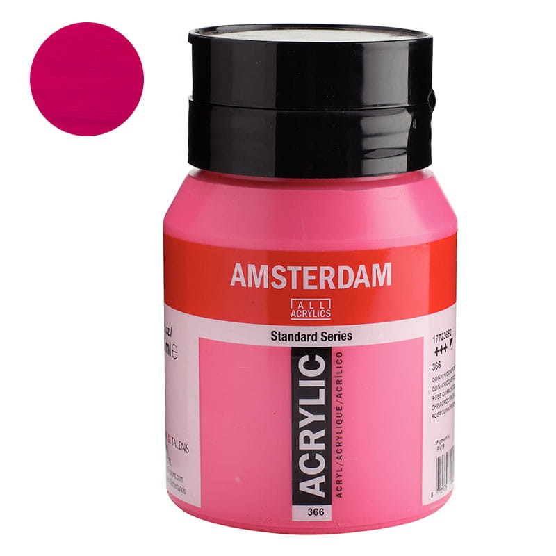 Farba akrylowa Amsterdam Acrylic 500 ml - 366 Quinacridone Rose 01