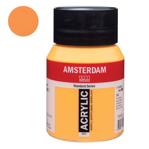 Farba akrylowa Amsterdam Acrylic 500 ml - 253 Gold Yellow