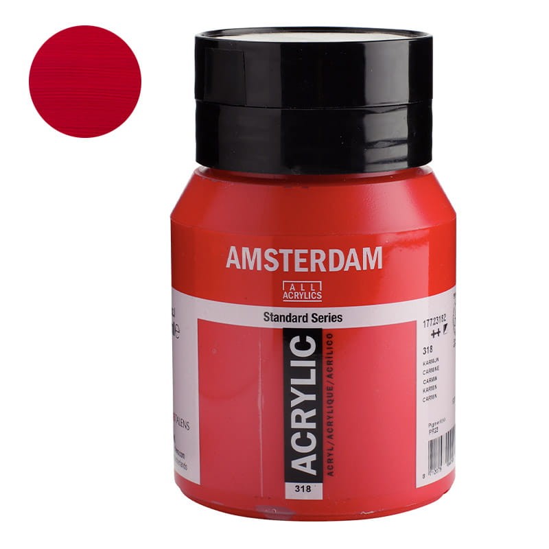 Farba akrylowa Amsterdam Acrylic 500 ml - 318 Carmine