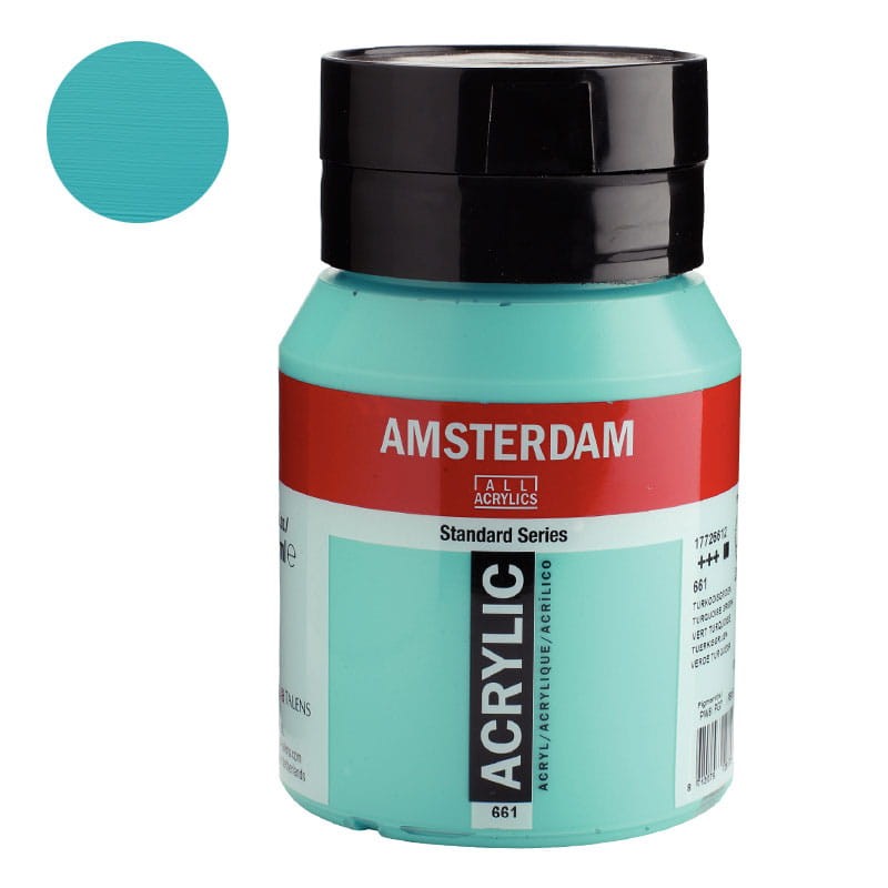 Farba akrylowa Amsterdam Acrylic 500 ml - 661 Turquoise Green