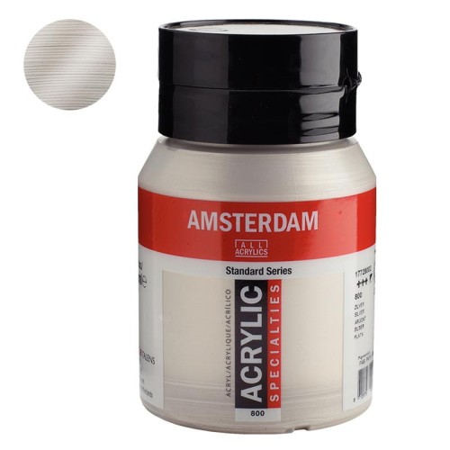 Farba akrylowa Amsterdam Acrylic 500 ml - 800 Silver