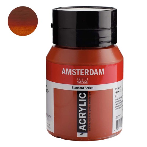 Farba akrylowa Amsterdam Arylic 500 ml - 411 Burnt Sienna