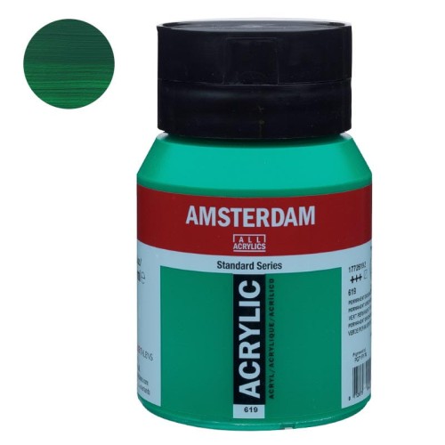 Farba akrylowa Amsterdam Acrylic 500 ml - 619 Perm Green Deep