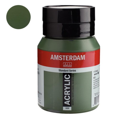 Farba akrylowa Amsterdam Acrylic 500 ml - 622 Olive Green Deep