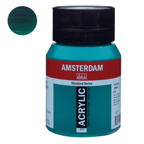 Farba akrylowa Amsterdam Acrylic 500 ml - 675 Phthalo Green