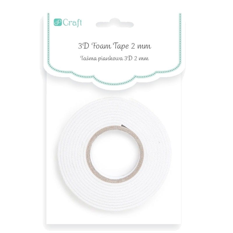 Taśma dwustronna piankowa 3D 2 mm dpCraft 1.5 cm x 10 m 01