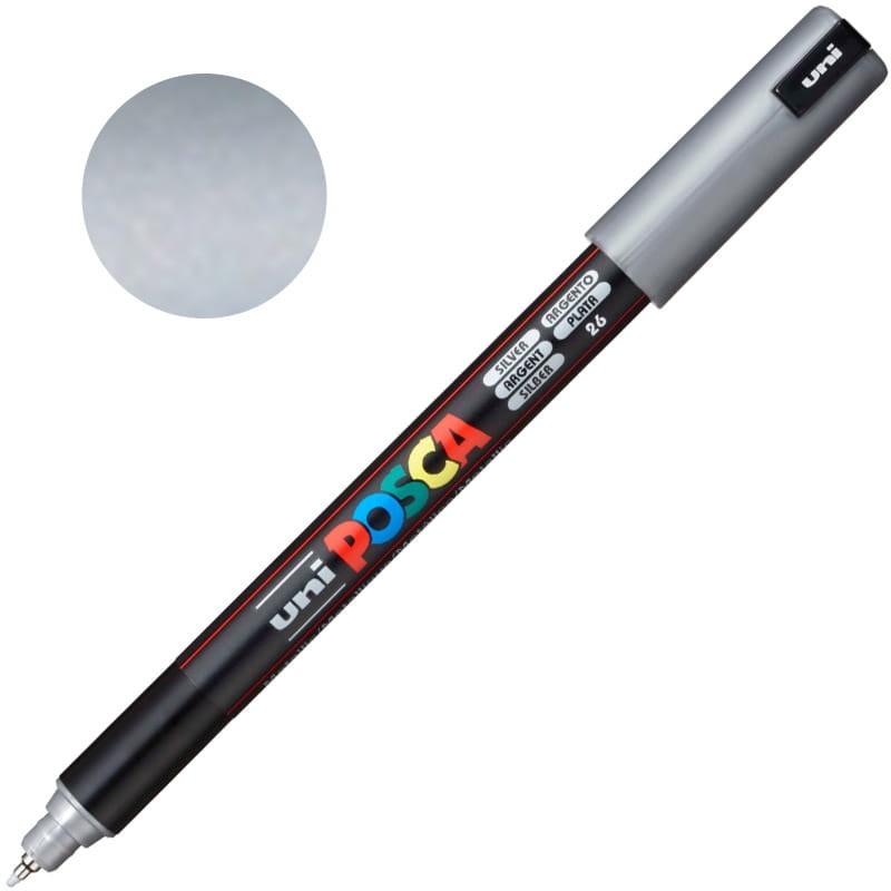 Pisak POSCA PC-1MR 0,7 MM 26 Silver  4902778089927