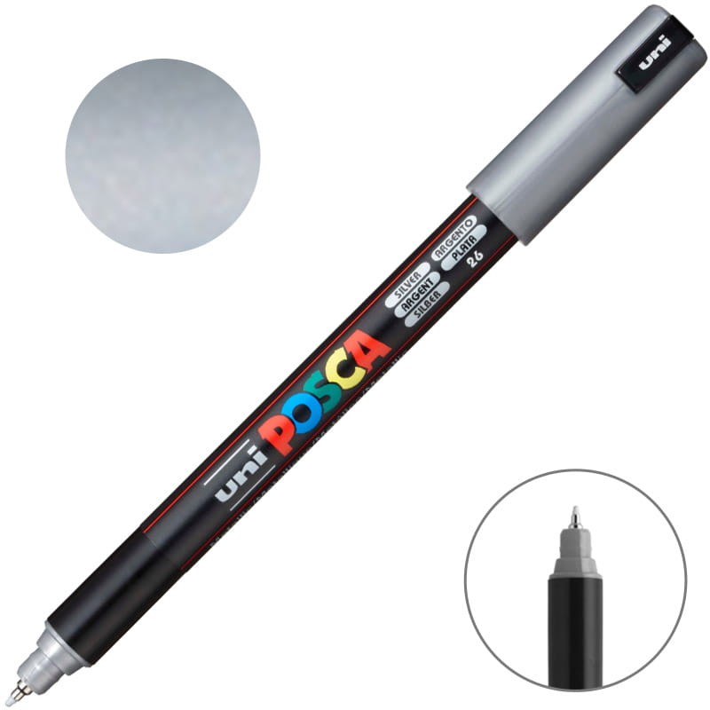 Pisak POSCA PC-1MR 0,7 MM 26 Silver