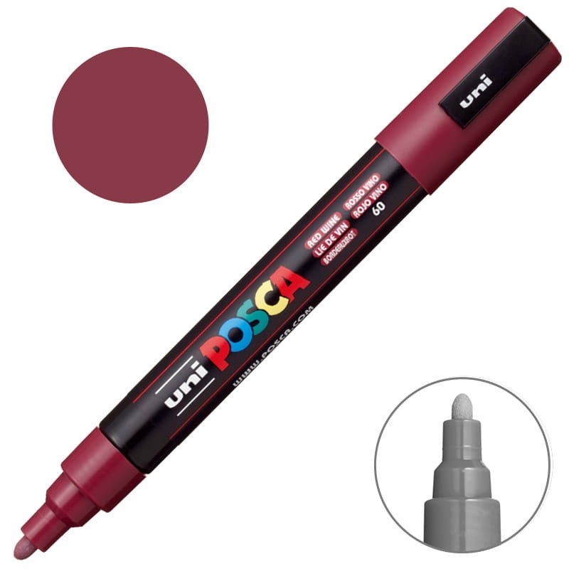 Pisak POSCA PC-5M 1.8-2.5 mm 60 Red Wine