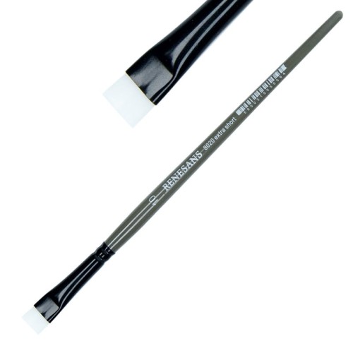 Pędzel Renesans Extra Short 8020 - 10 - płaski