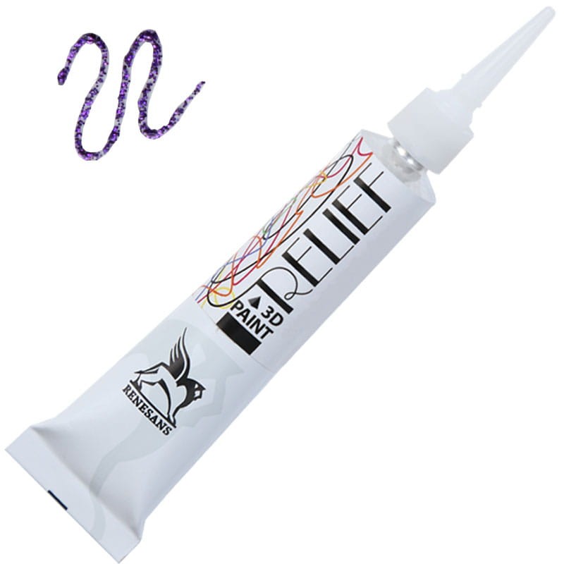 Konturówka brokatowa Renesans Relief Deco' 20 ml - 148 Fiolet