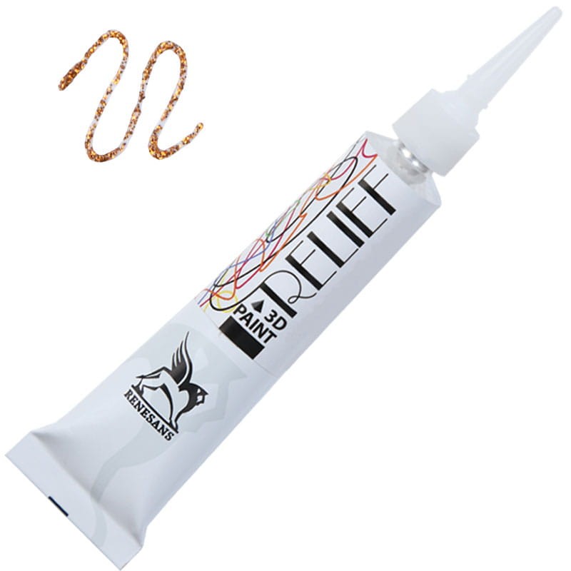 Konturówka brokatowa Renesans Relief Deco' 20 ml - 218 Złoto dukatowe