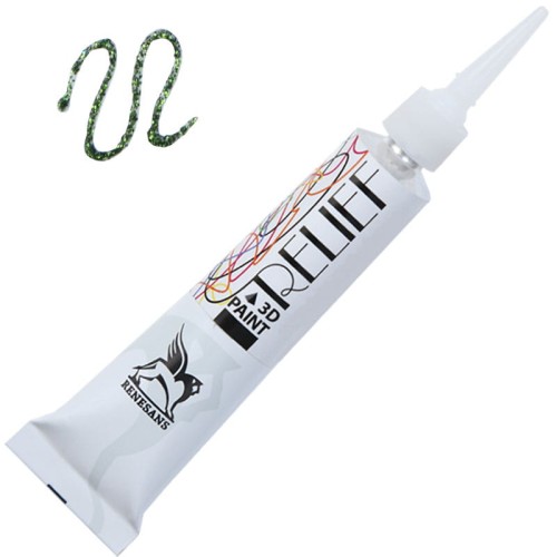Konturówka brokatowa Renesans Relief Deco' 20 ml - 222 Zieleń mchu