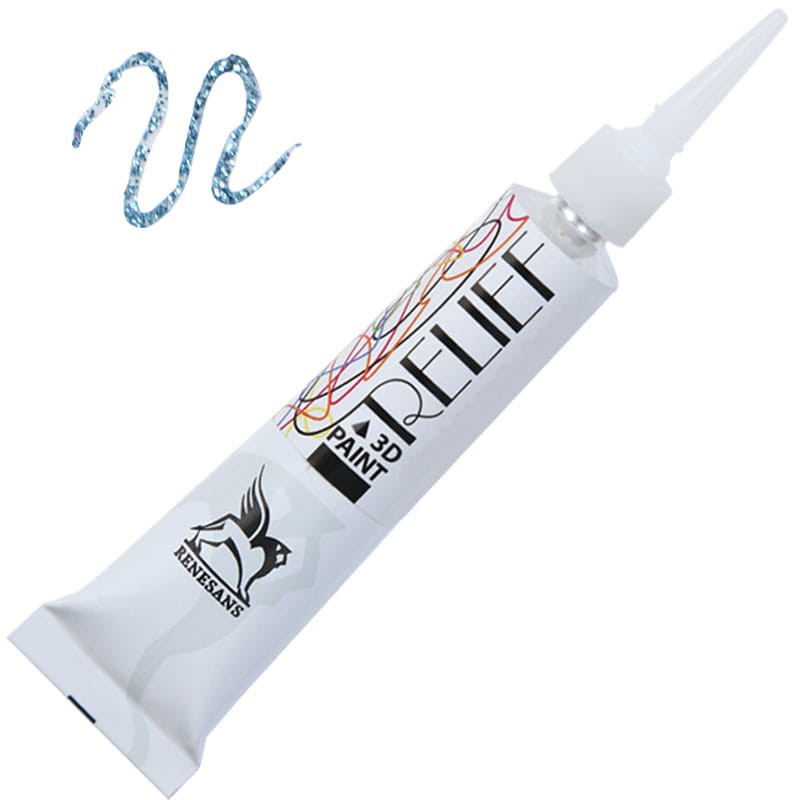 Konturówka brokatowa Renesans Relief Deco' 20 ml - 223 Błękit lodowy