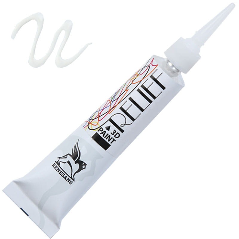 Konturówka Renesans Relief Deco' 20 ml - 01 Biały
