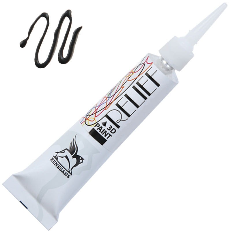 Konturówka Renesans Relief Deco' 20 ml - 06 Czarny