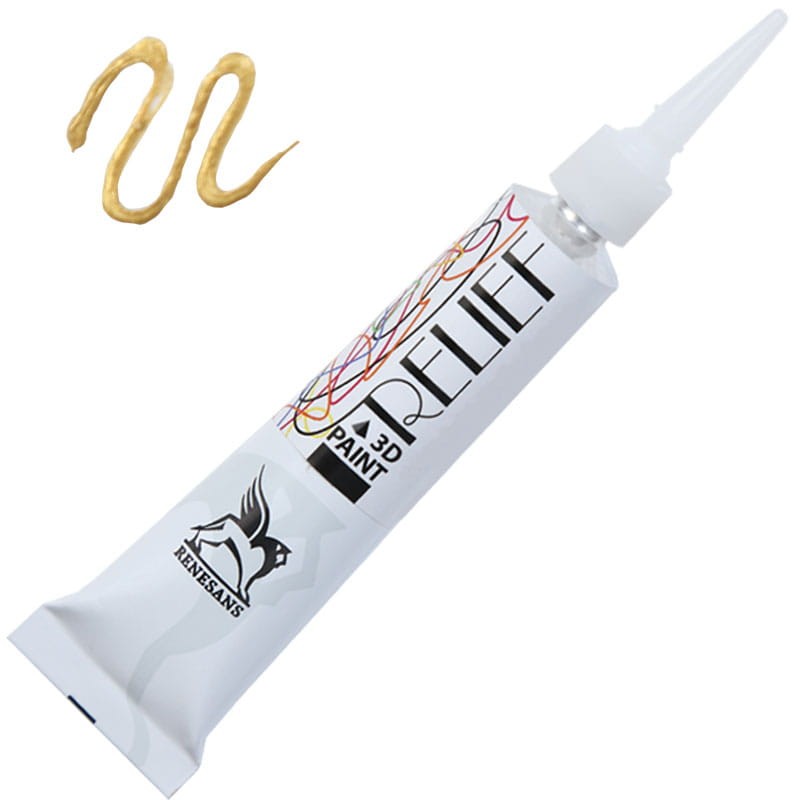 Konturówka metaliczna Renesans Relief Deco' 20 ml - 07 Złoto