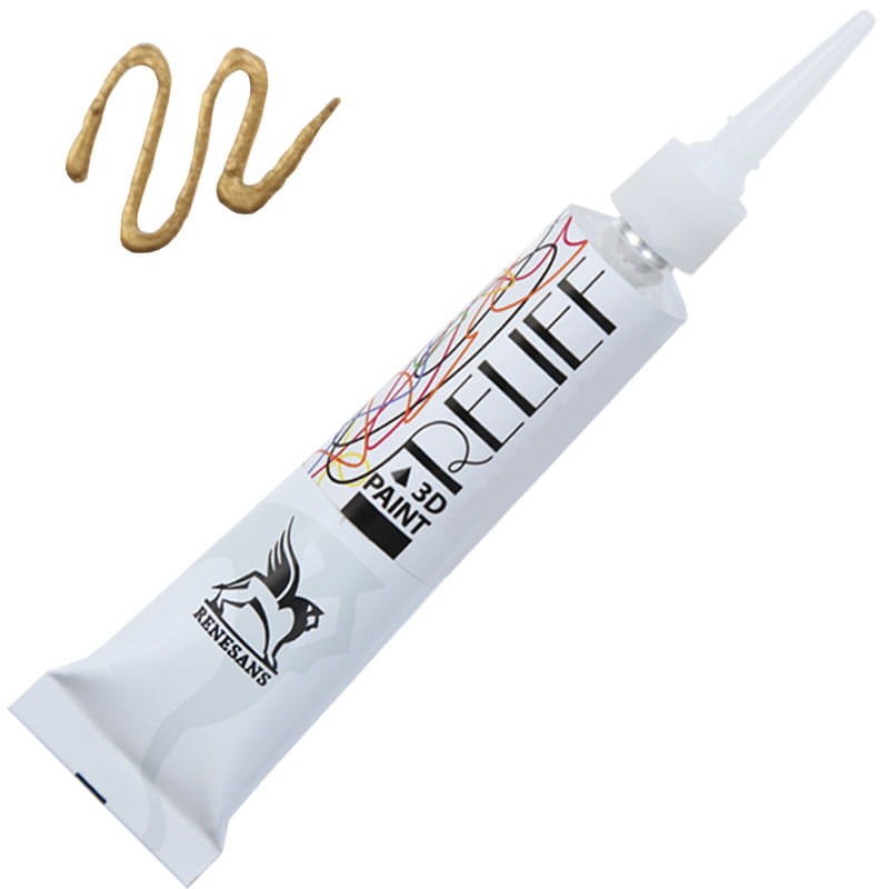 Konturówka metaliczna Renesans Relief Deco' 20 ml - 08 Brąz metaliczny