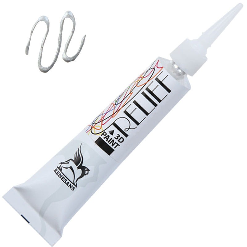 Konturówka metaliczna Renesans Relief Deco' 20 ml - 09 Srebro