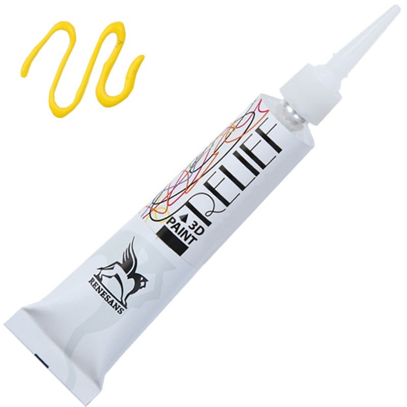 Konturówka Renesans Relief Deco' 20 ml - 02 Żółty