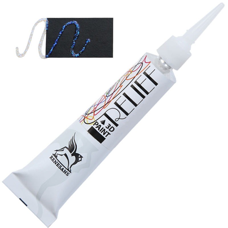 Konturówka brokatowa Renesans Relief Deco' 20 ml - 146 Żółto-fioletowo-perłowy