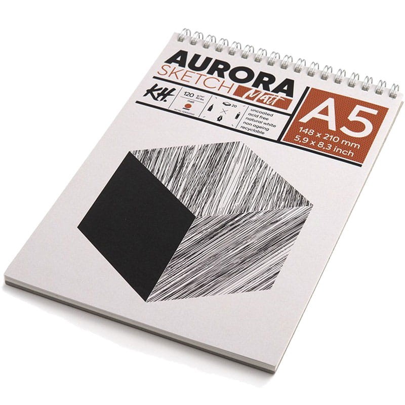 Blok Aurora Sketch Matt - A5, 120g, 20 ark. spirala  03