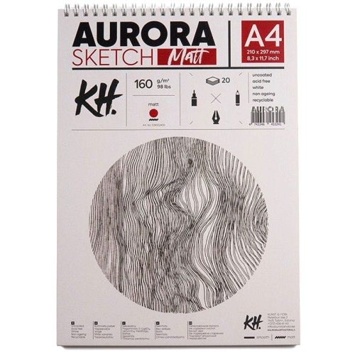 Blok Aurora Sketch Matt - A4, 160g, 20 ark. spirala