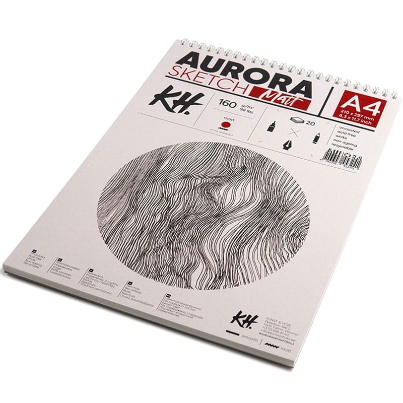Blok Aurora Sketch Matt - A4, 160g, 20 ark. spirala 03