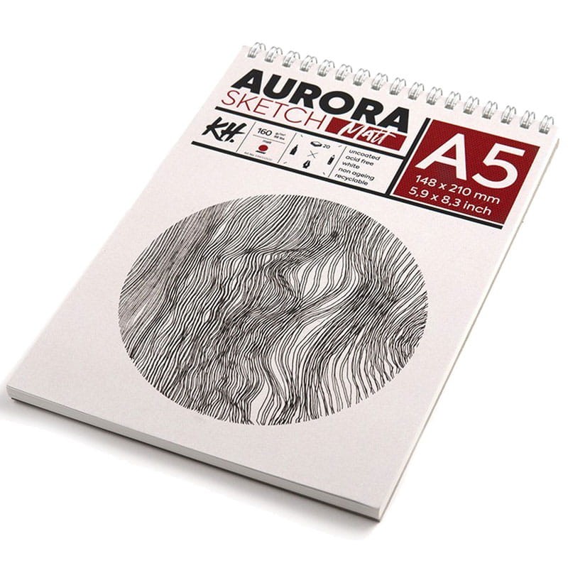 Blok Aurora Sketch Matt - A5, 160g, 20 ark. spirala 03