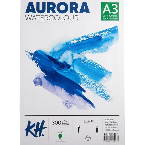 Blok do akwareli Aurora Rough - A3, 300 g, 12 ark.