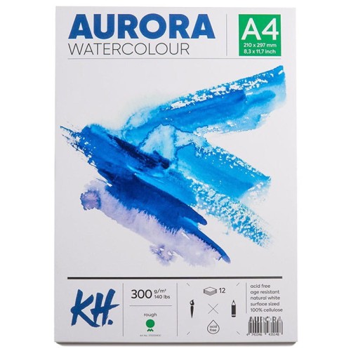 Blok do akwareli Aurora Rough - A4, 300 g, 12 ark.