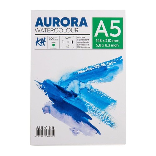 Blok do akwareli Aurora Rough - A5, 300 g, 12 ark.