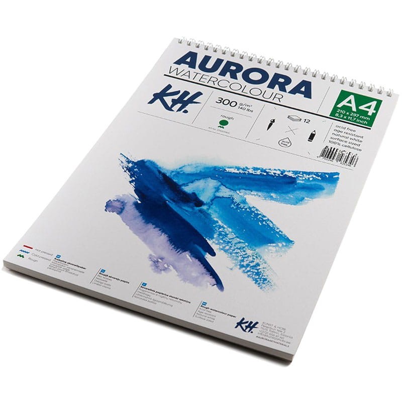 Blok do akwareli Aurora Rough - A4, 300 g, 12 ark. spirala 03