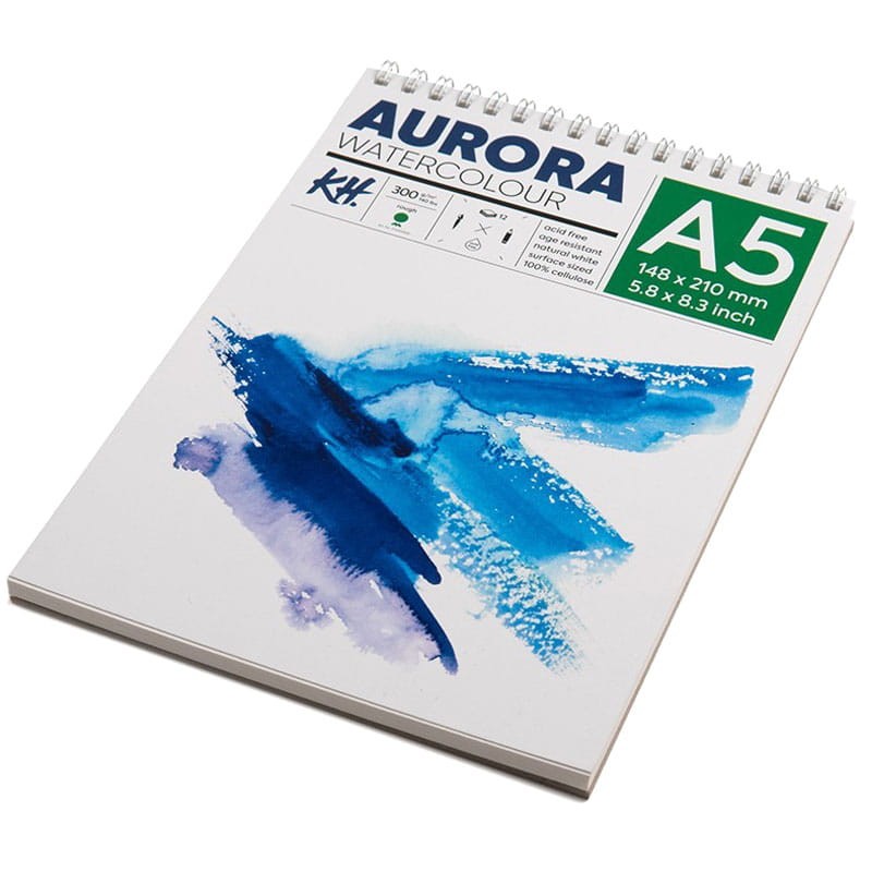 Blok do akwareli Aurora Rough - A5, 300 g, 12 ark. spirala 03