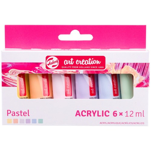 Farby akrylowe Art Creation zestaw 6 x 12 ml Royal Talens - Pastel