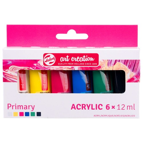 Farby akrylowe Art Creation zestaw 6 x 12 ml  Royal Talens - Primary 