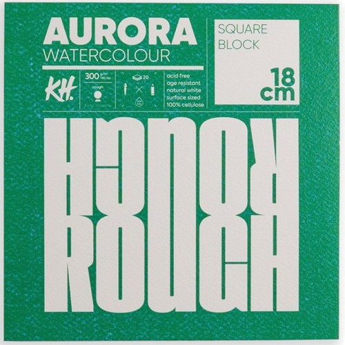 Blok do akwareli Aurora Raw Rough - 18x18 cm, 300g, 20 ark. 