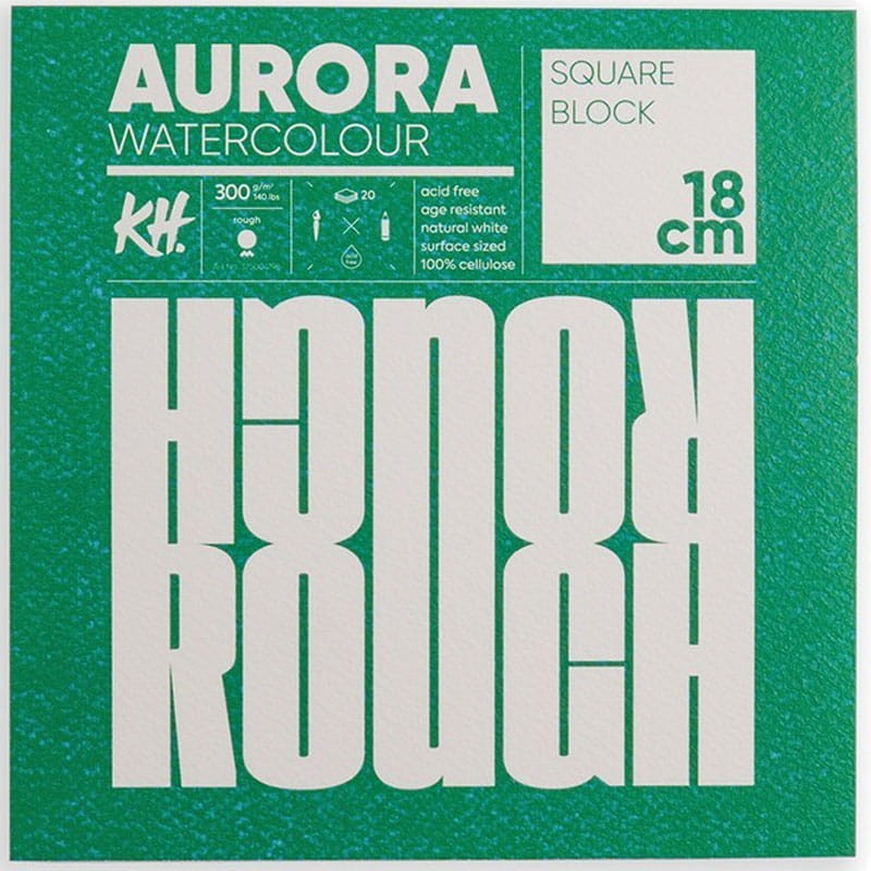 Blok do akwareli Aurora Raw Rough - 18x18 cm, 300g, 20 ark.01