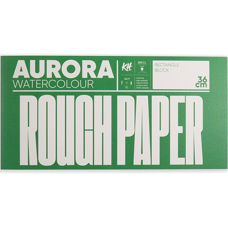 Blok do akwareli Aurora Raw Rough - 18x36 cm, 300g, 20 ark.  01